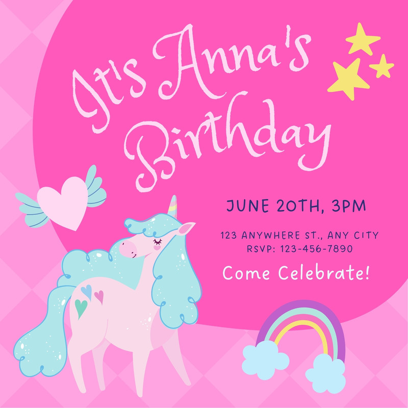 Customize 59+ Rainbow Birthday Invitation Templates Online - Canva