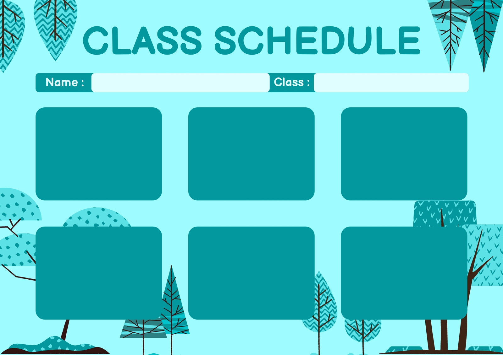 creative schedule template