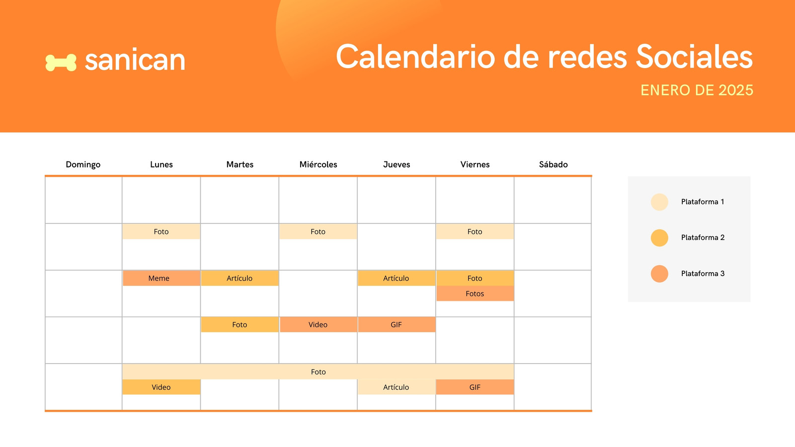 Naranja y Amarillo Gradiente Profesional Aplicación de Fitness para Mascotas Calendario Mensual