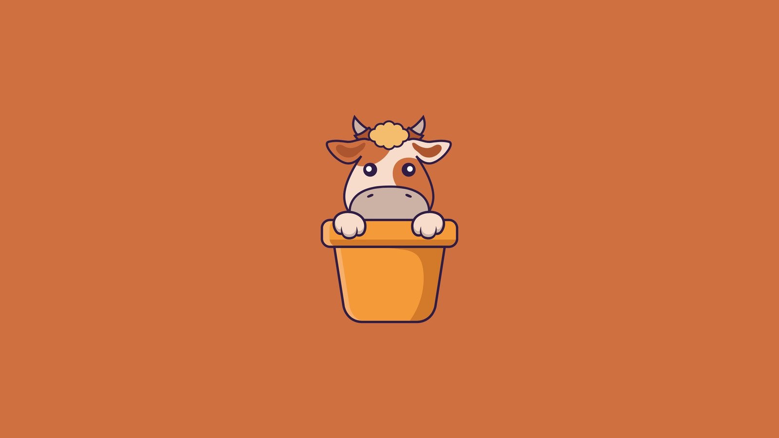 Free and customizable cow wallpaper templates