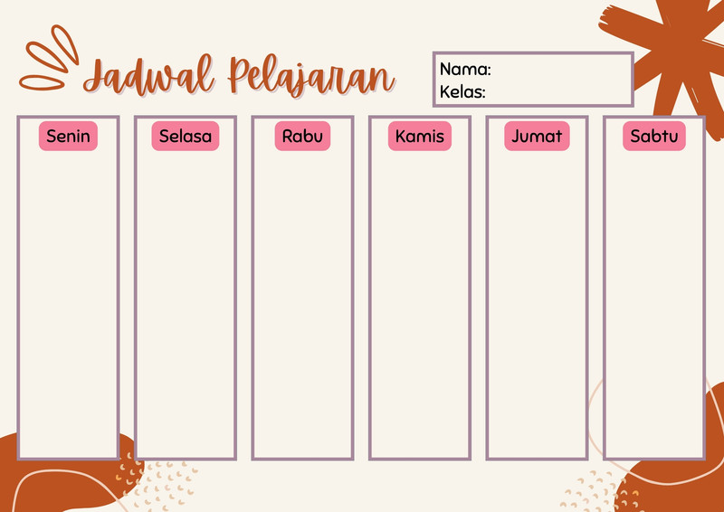 Halaman 3 Gunakan Template Jadwal Kelas Keren Gratis Canva 6977