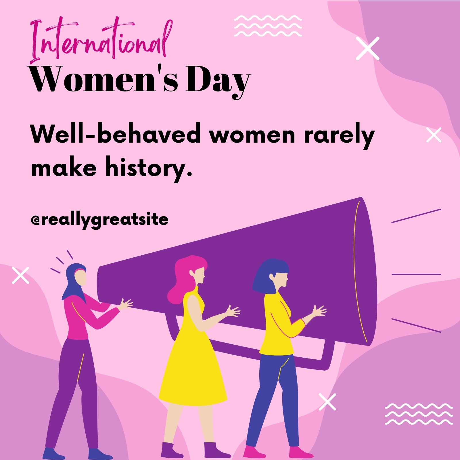 Free Women's Day Instagram post templates to edit