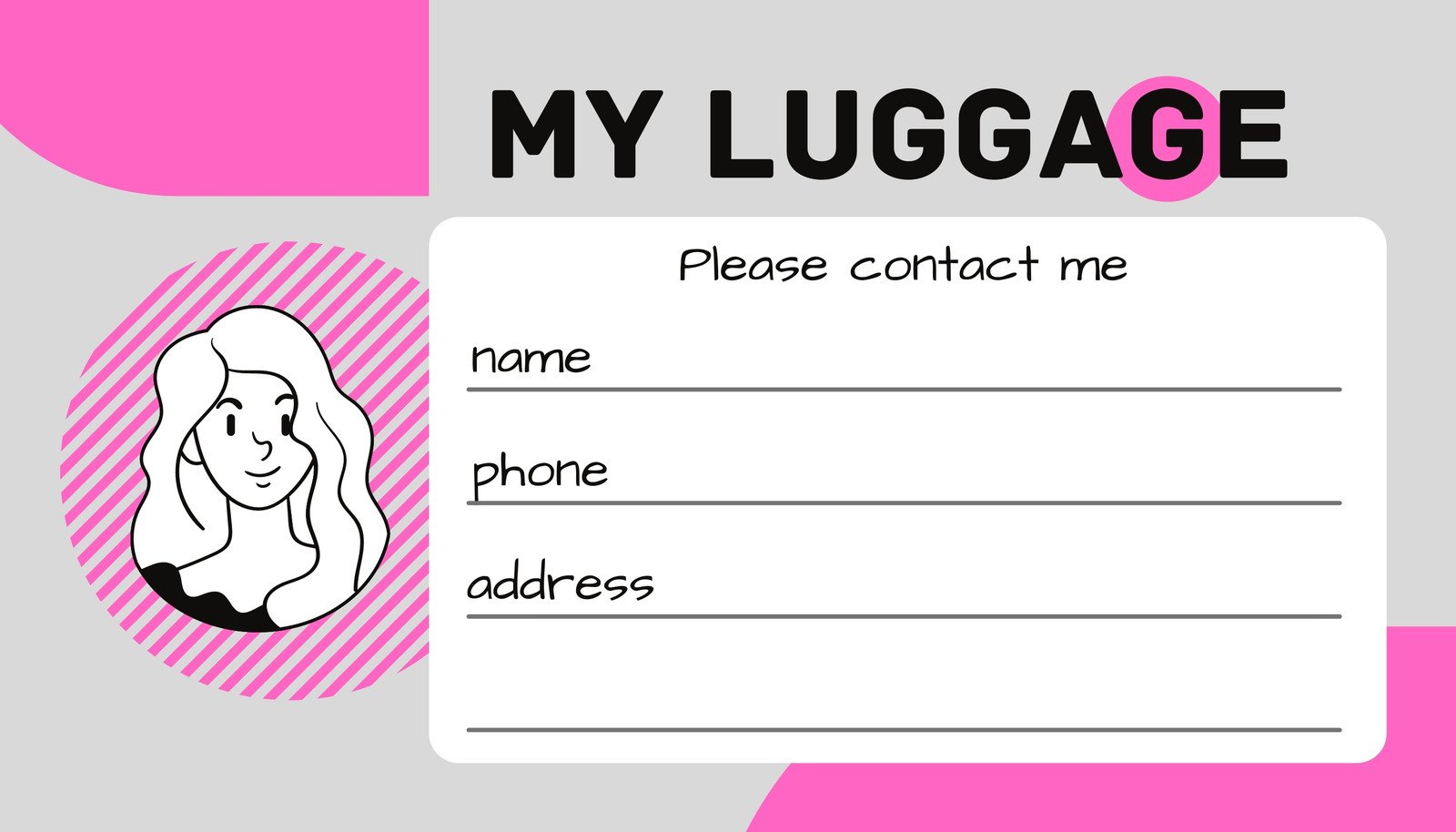 50 Personalized Luggage Tag Templates - TemplateArchive