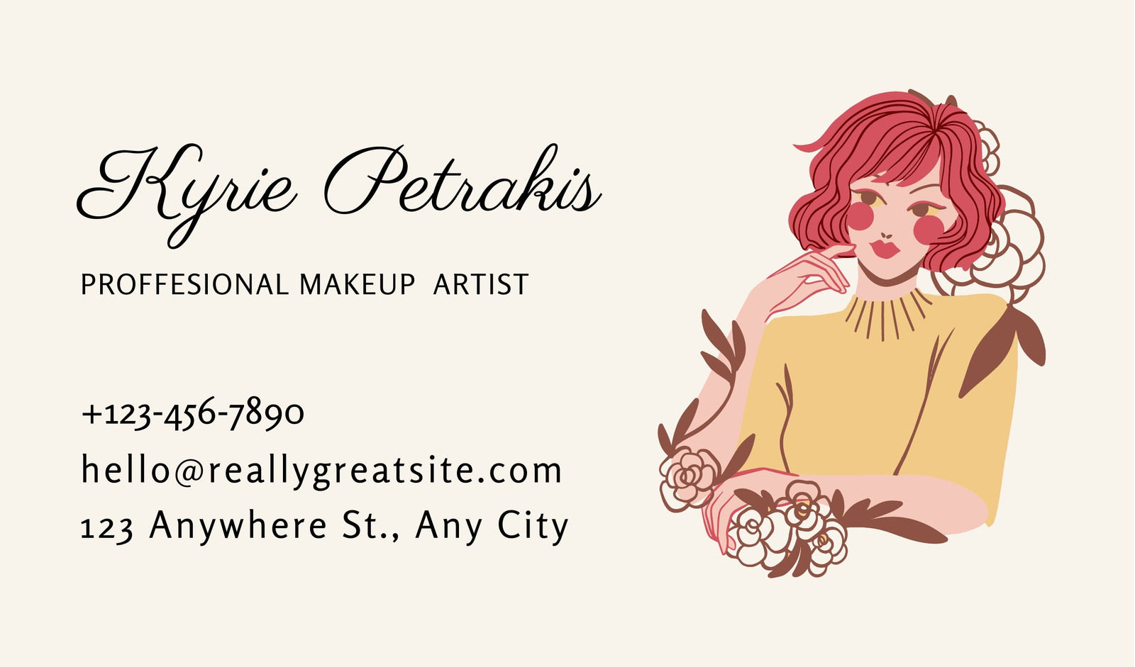 Free, custom printable makeup artist business card templates | Canva
