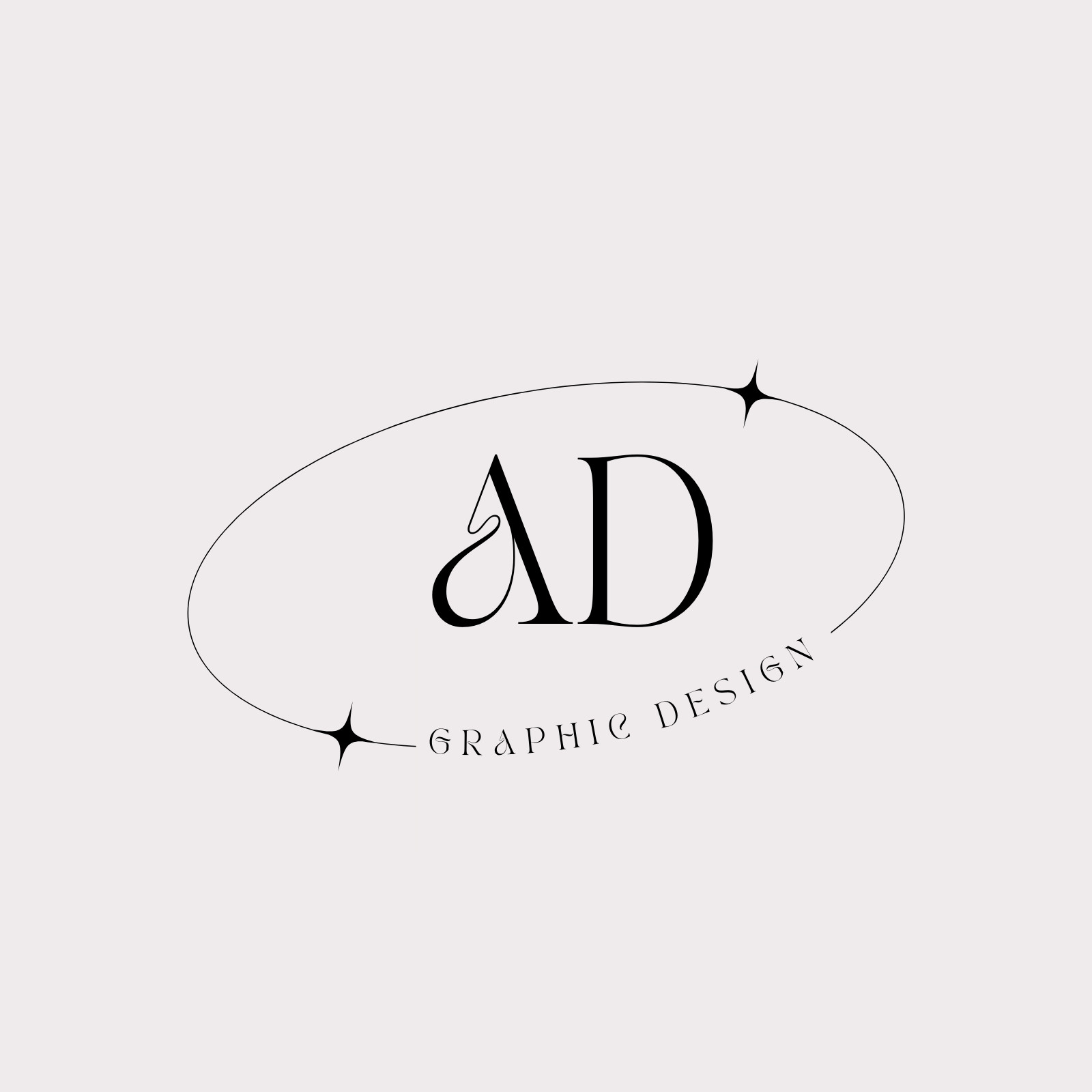 Da d a brushed letter logo design with creative Vector Image