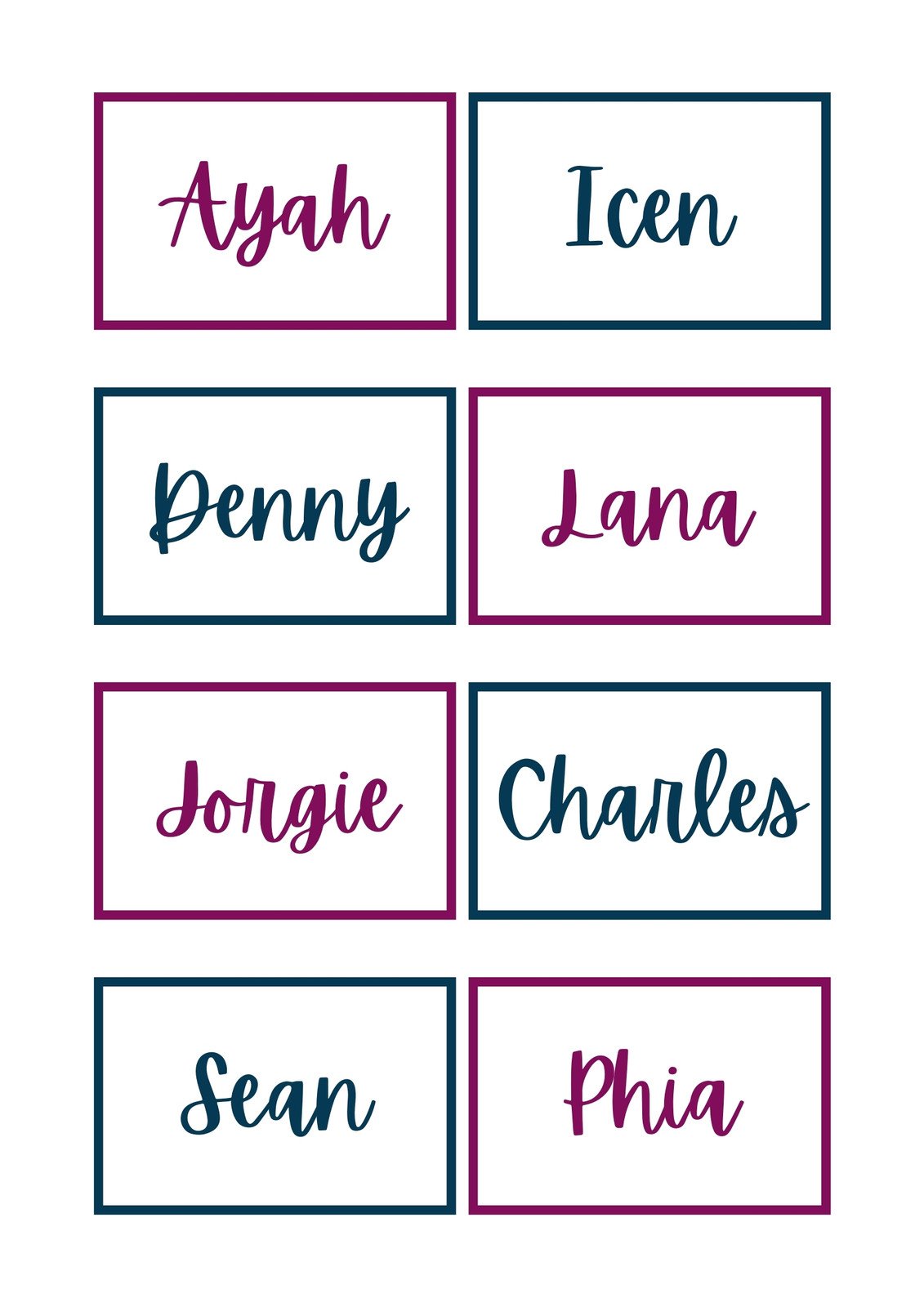 How To Create Printable Name Tags Printable Form Templates And Letter