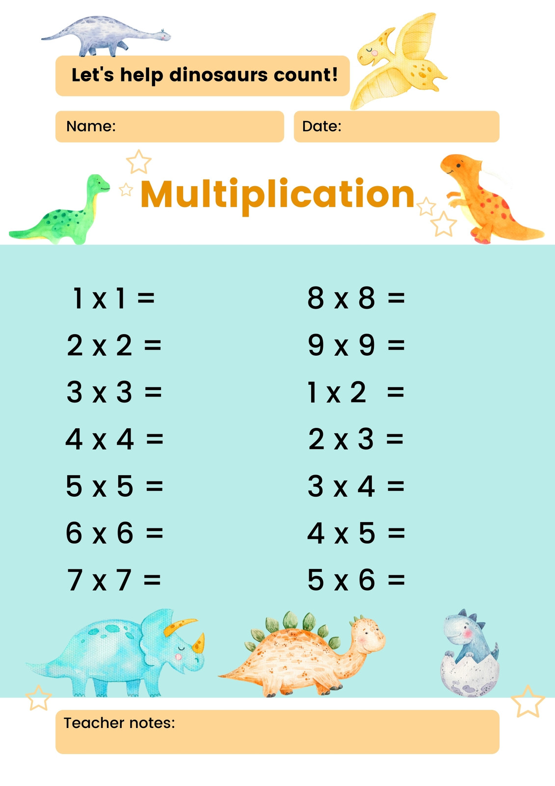 Dinosaur: Big and small: English ESL worksheets pdf & doc