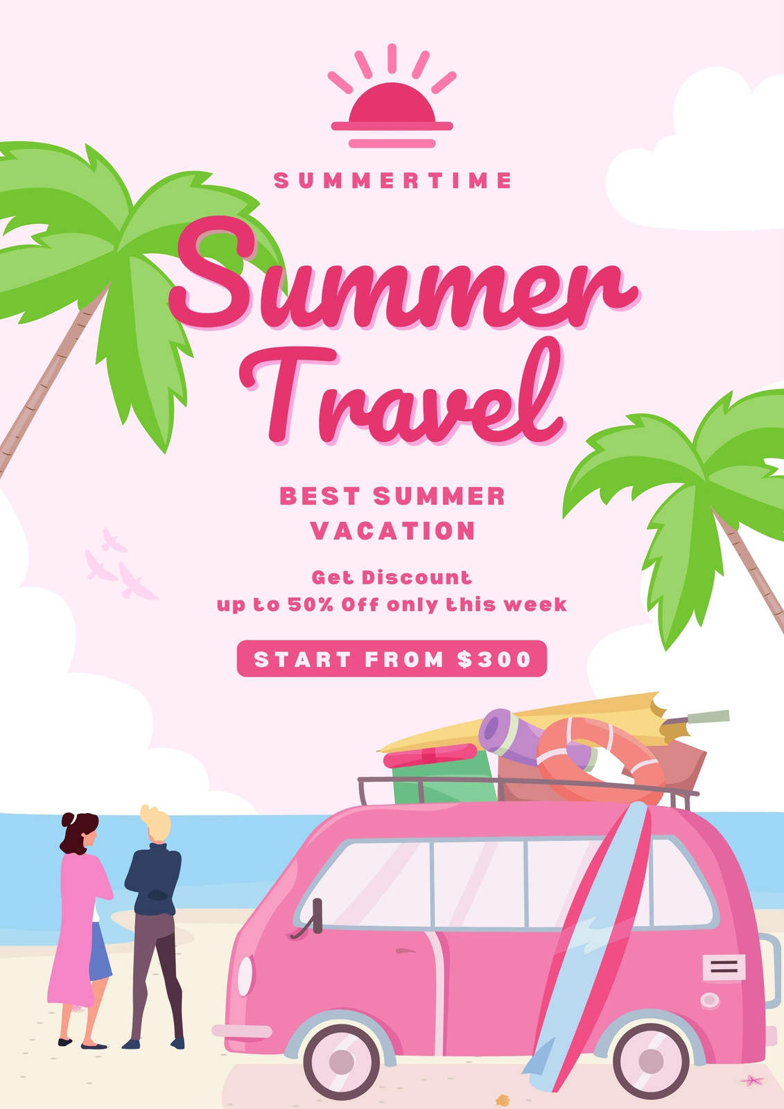 Free custom printable travel poster templates