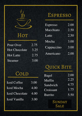 Free, customizable, delectable cafe menu templates | Canva