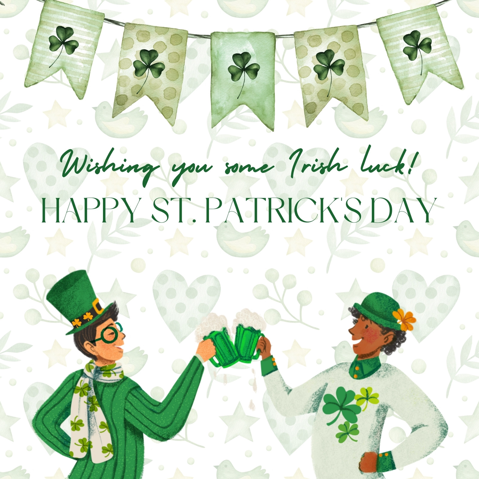 St. Patrick's Day Wishing You Good Luck' Sticker | Spreadshirt