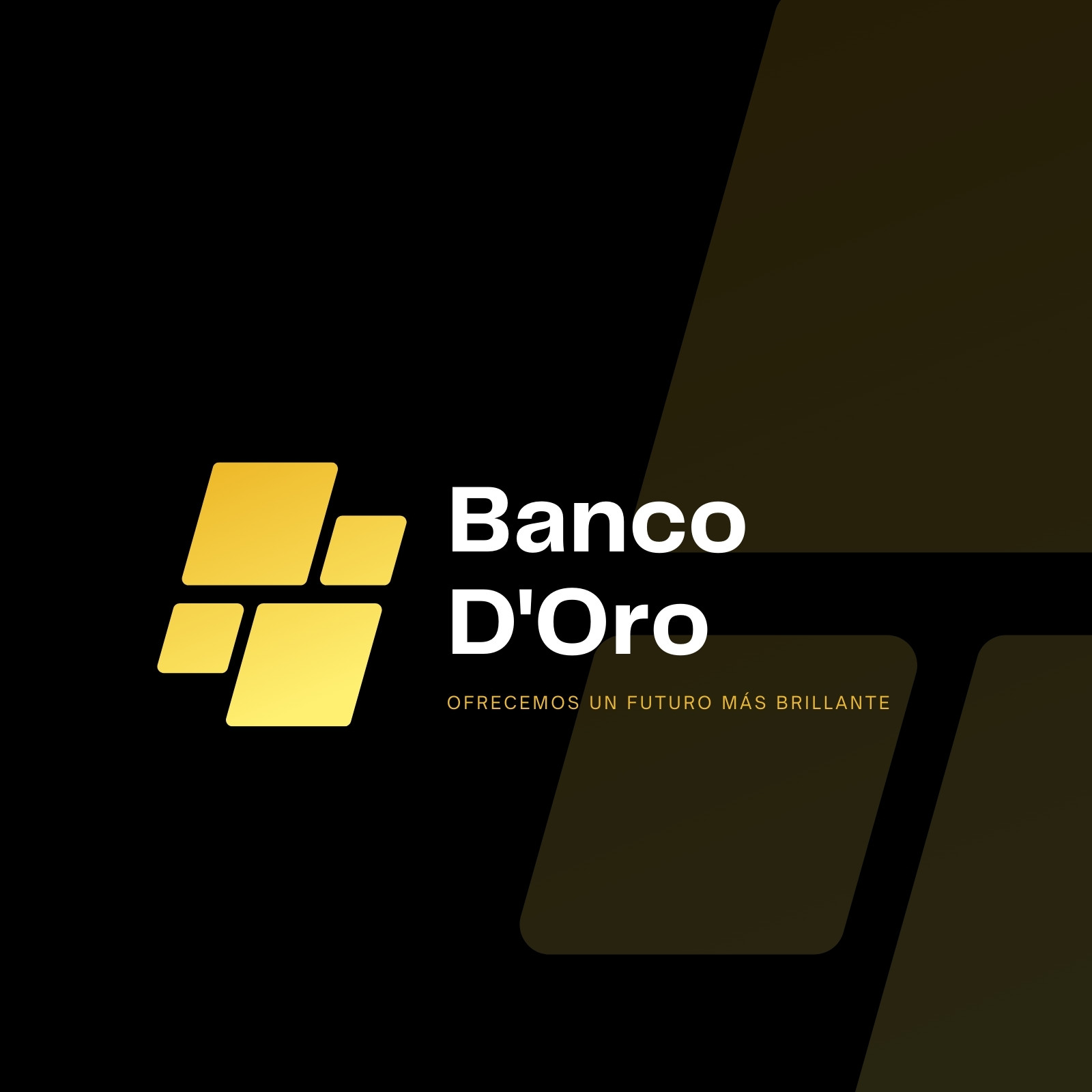 Negro y Oro Moderno Gradiente Bancario Logotipo de Finanzas