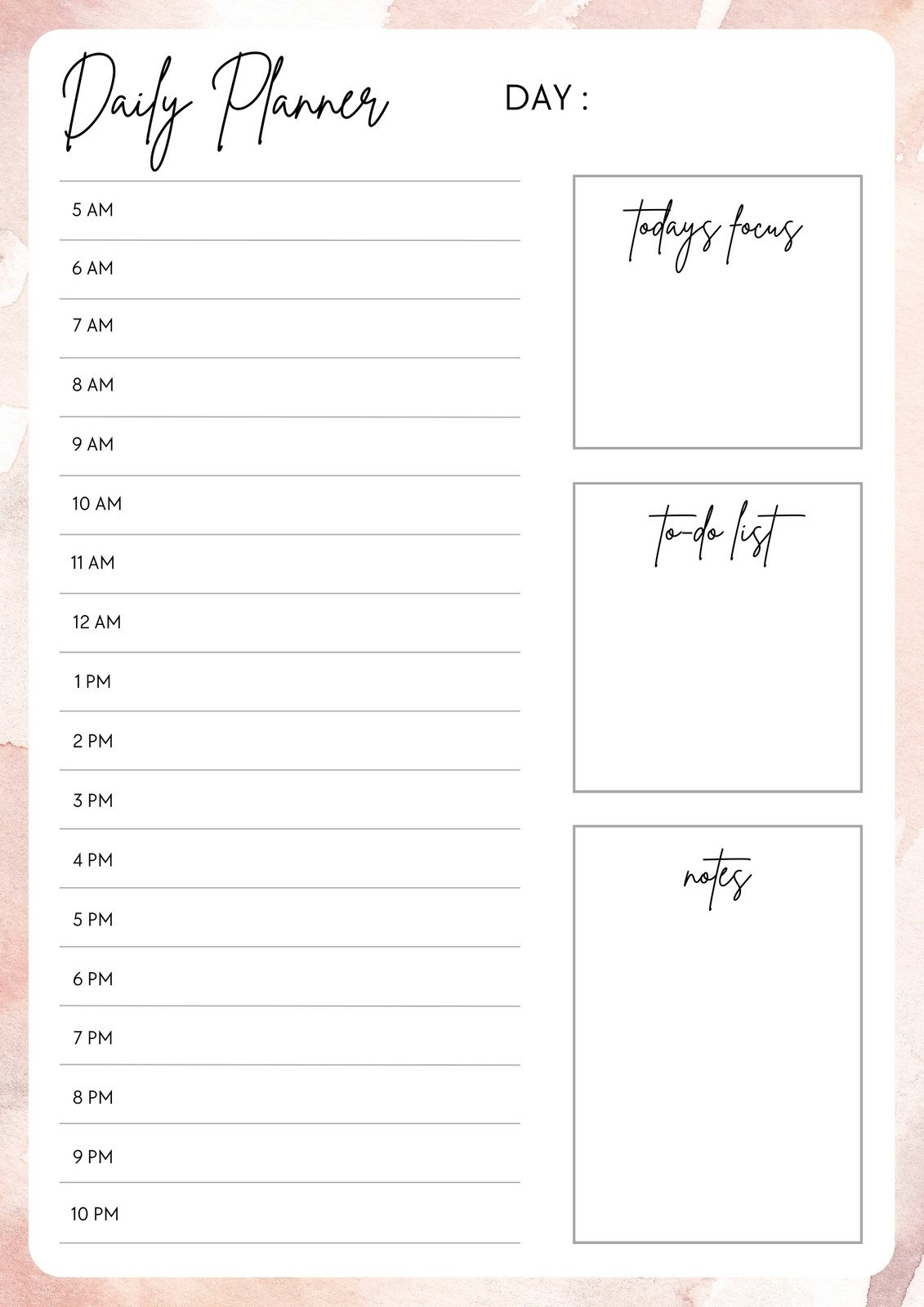 Page 10 - Free daily planner templates to customize | Canva