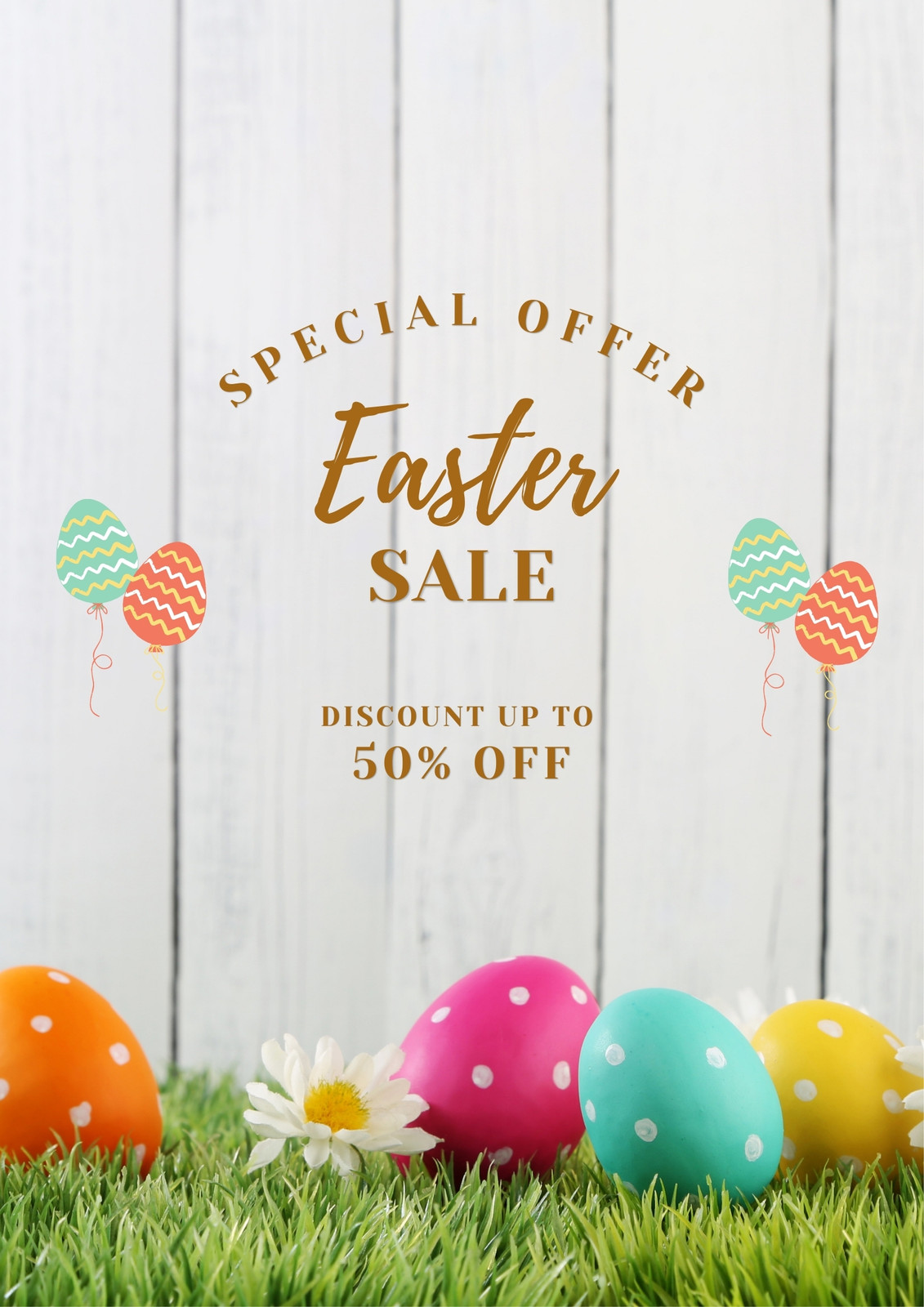 easter sale poster Template