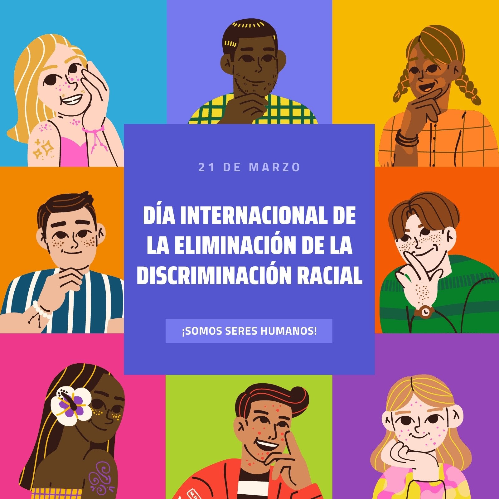 Explorá Afiches sobre la discriminación personalizables gratis - Canva