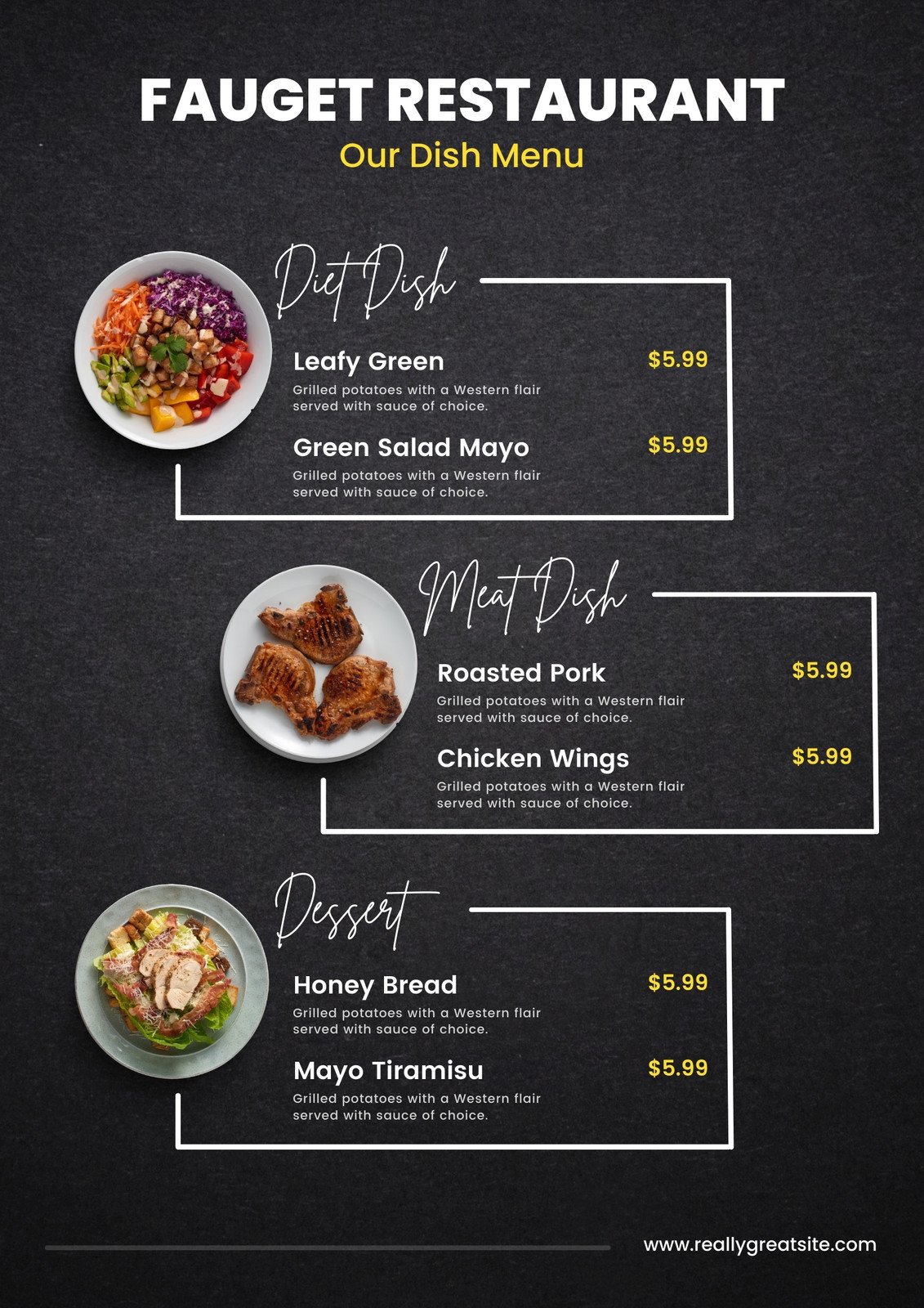 restaurant menu design templates