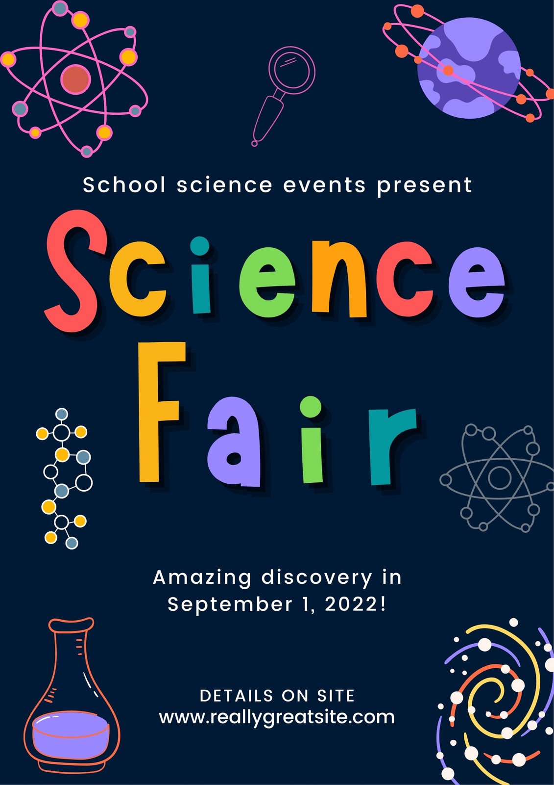 Free printable, customizable science fair poster templates Canva