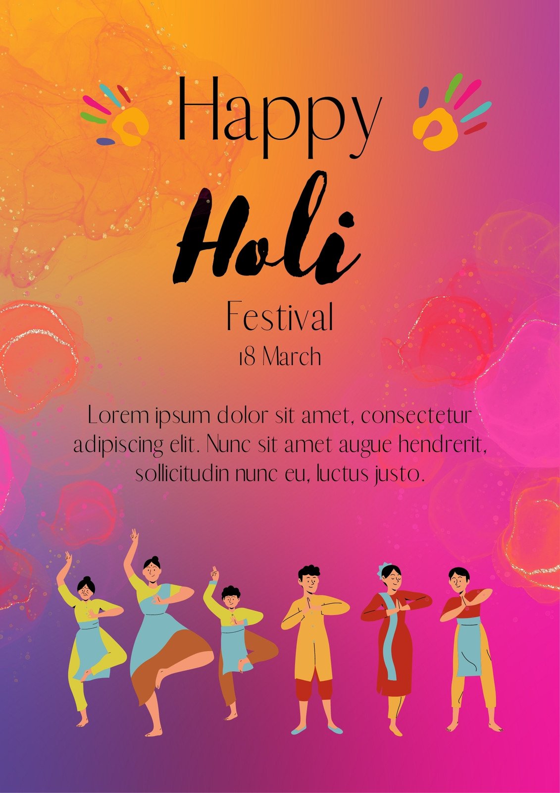 Free, printable Holi poster templates | Canva