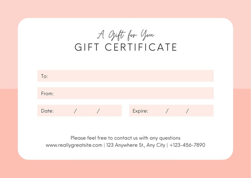 Free, custom printable hotel gift certificate templates | Canva