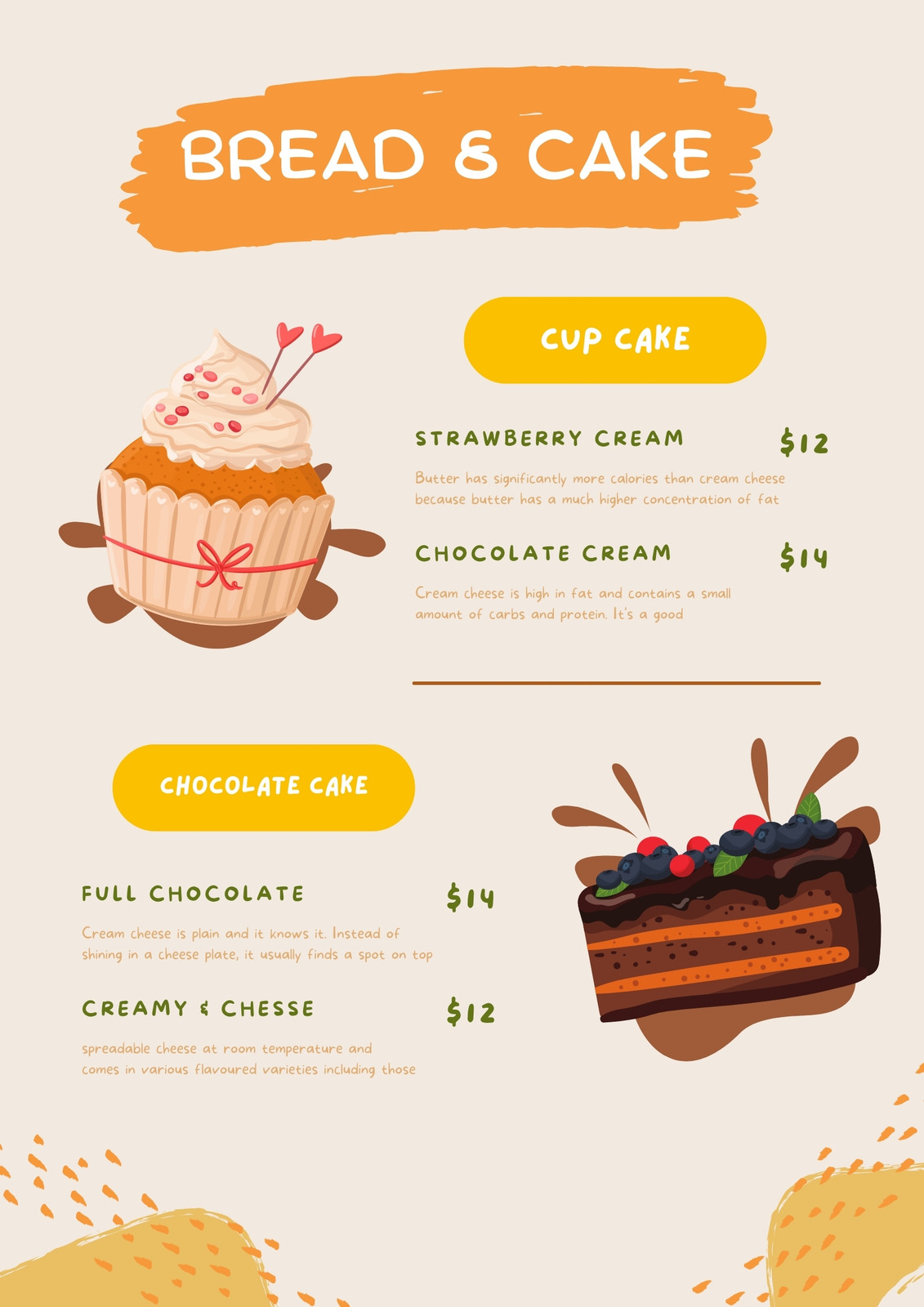 Bakery Menu Vector Art, Icons, and Graphics for Free Download