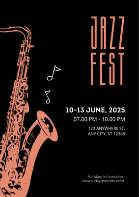 Free, printable, customizable jazz poster templates | Canva