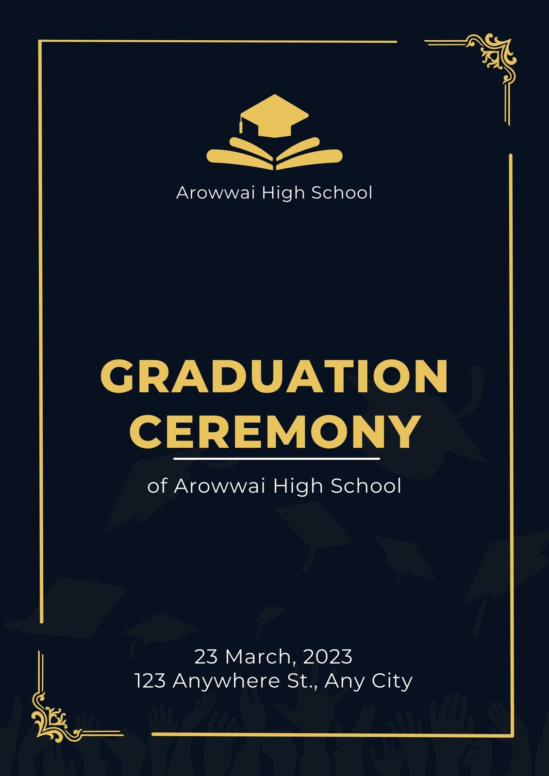 graduation program cover design template