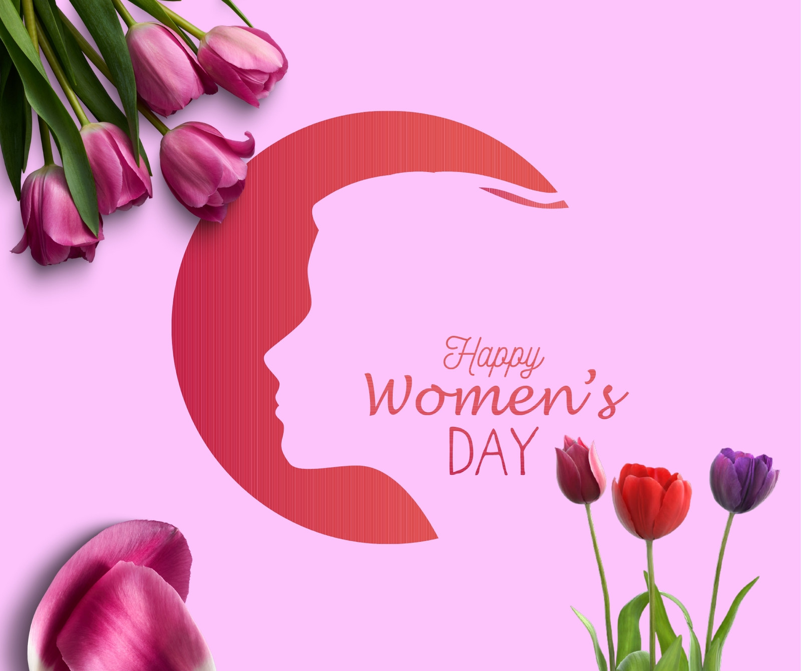 HAPPY women's DAY MESSAGE CARD Template