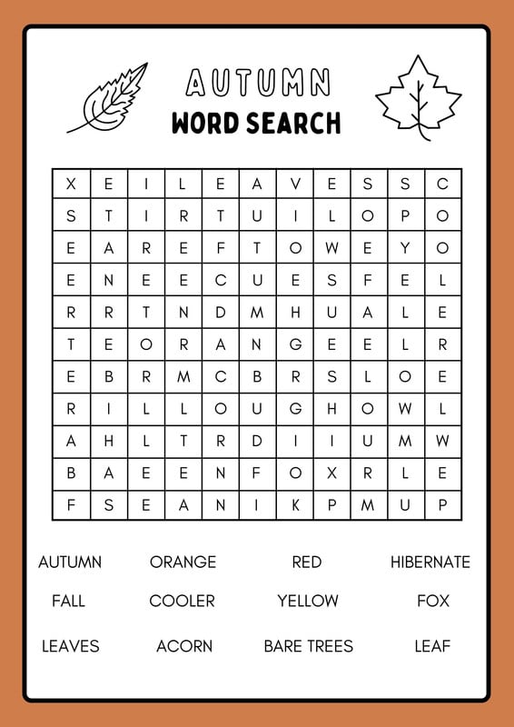 Page 3 - Free printable word search worksheet templates | Canva