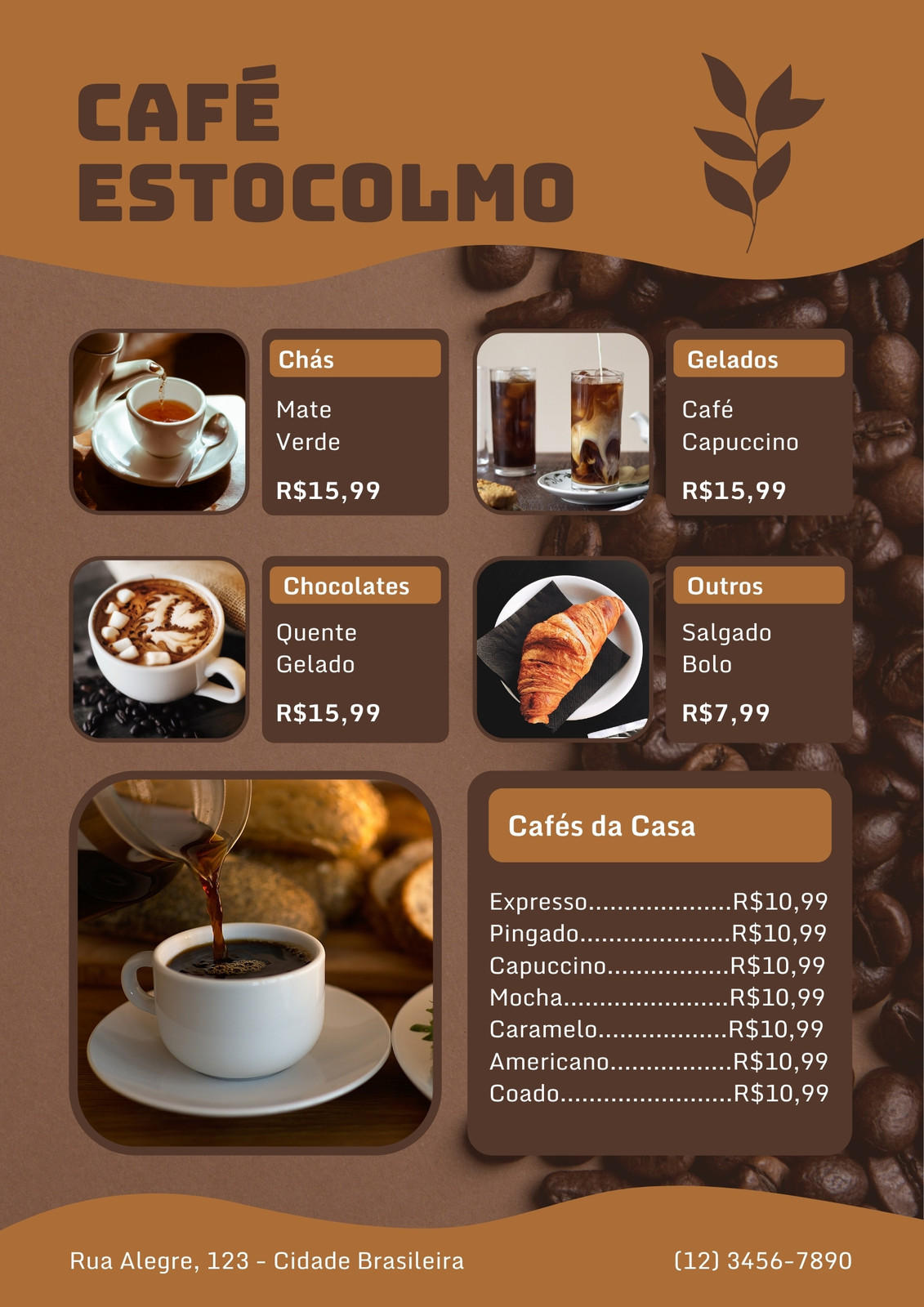 Página 11 – Modelos gratuitos e personalizáveis de café - Canva