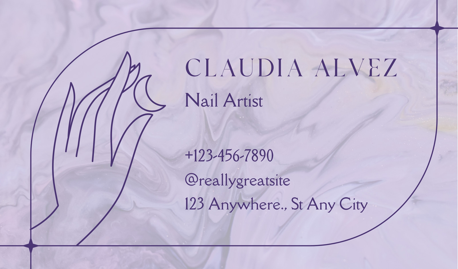 Nail Artist Application Instructions Nail Artist How to Apply Card Nail Artist Personalized Business Cards