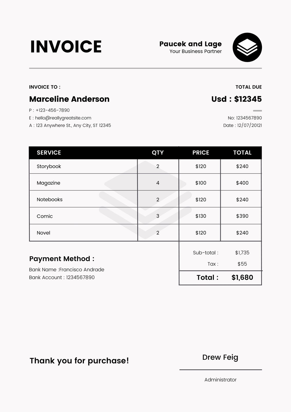Free, printable, professional invoice templates to customize | Canva