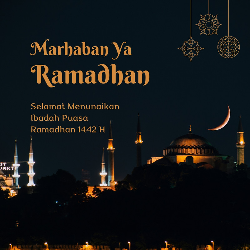 Halaman 20 Gratis Desain Contoh Ucapan Ramadhan Canva