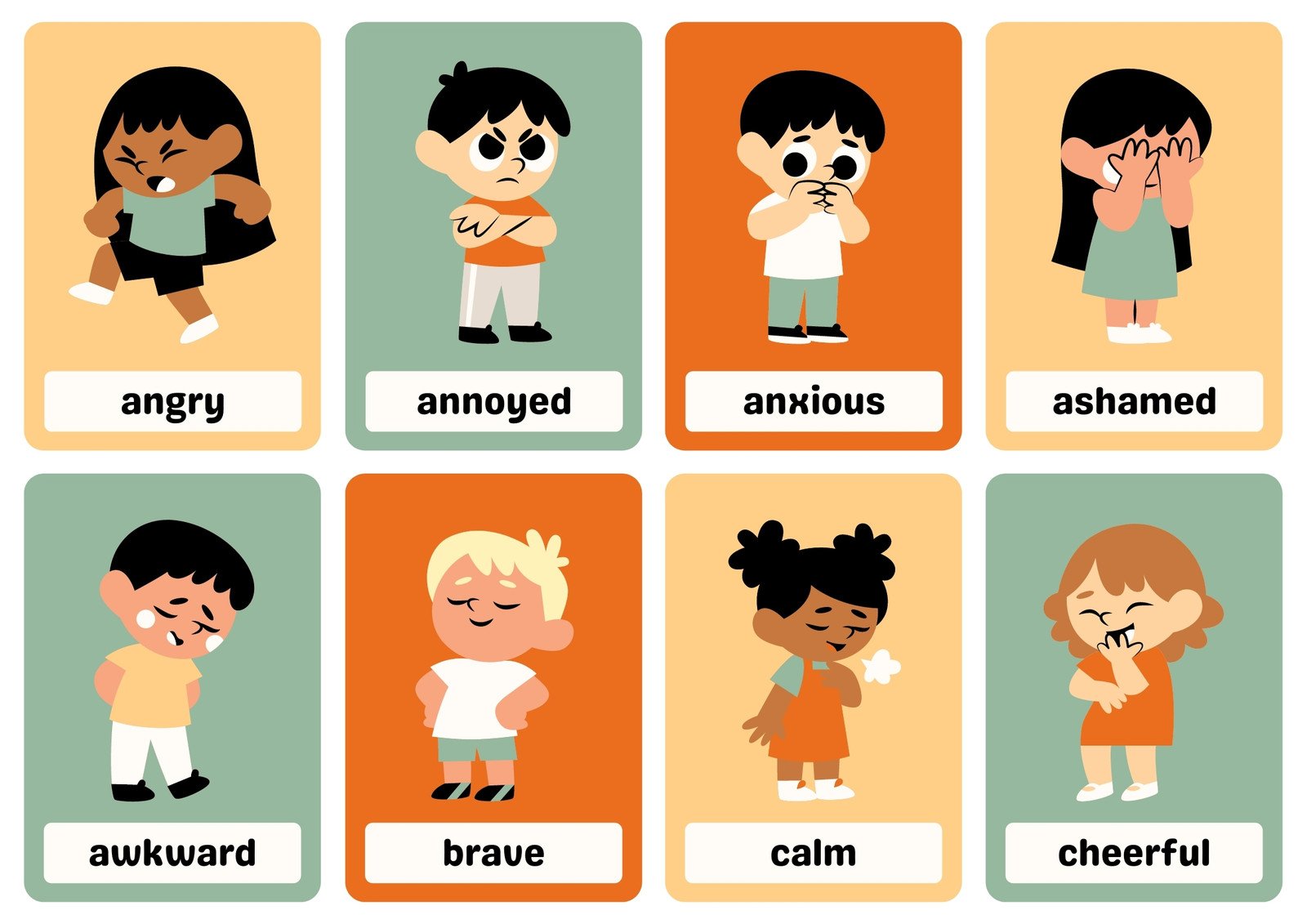 Nature Emotions Flashcards Bundle Digital Download Emotions Cards Traffic  Light Feelings Printable Emotions Resources -  Australia