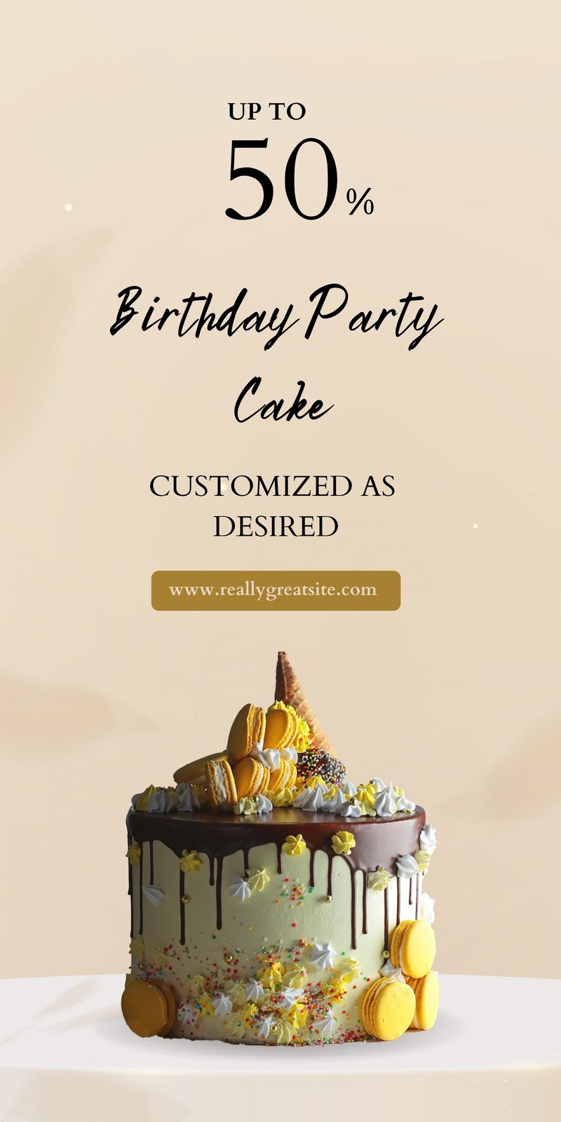 Chocolate cake social media banner post design template | Flickr