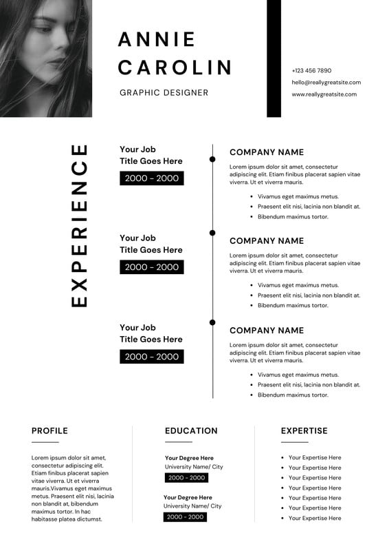 Free, custom printable graphic design resume templates | Canva