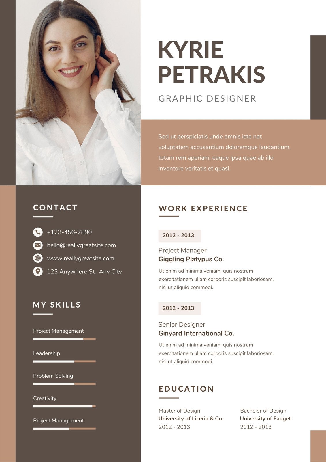 Page 3 - Free custom printable corporate resume templates | Canva