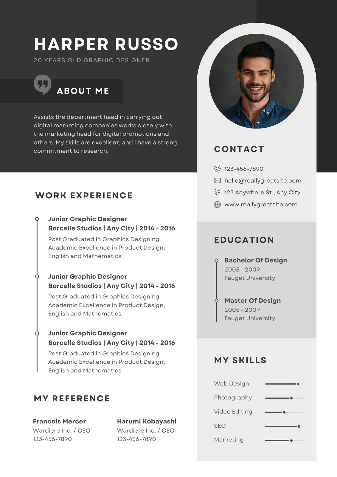 Page 13 - Free professional simple resume templates to customize | Canva