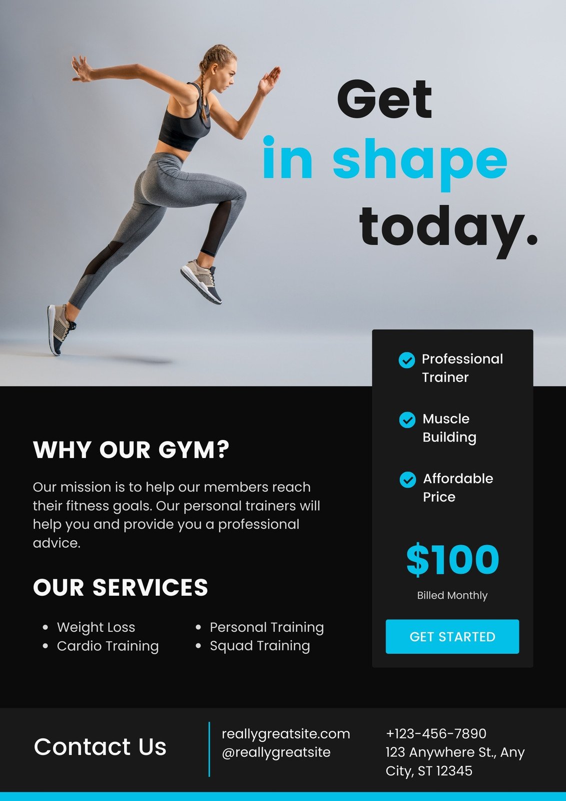 Personal Trainer Flyer Printable Gym Fitness Flyer Canva Personal Trainer  Flyera4 Fitness Coach Flyer Diy Flyer Fitness Flyer Canva -  Canada