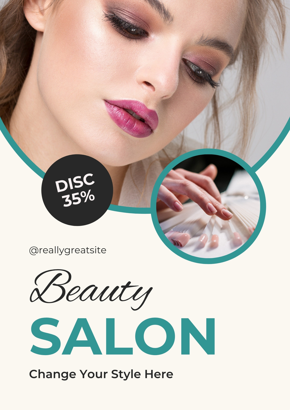 beauty salon poster design
