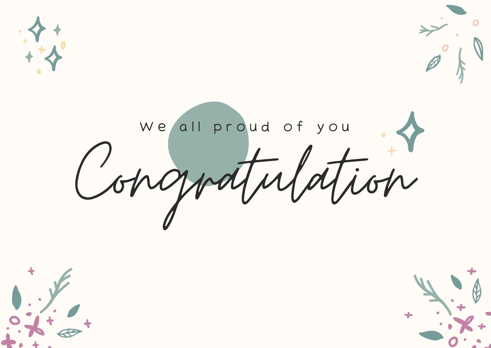 Free and customizable congratulations templates