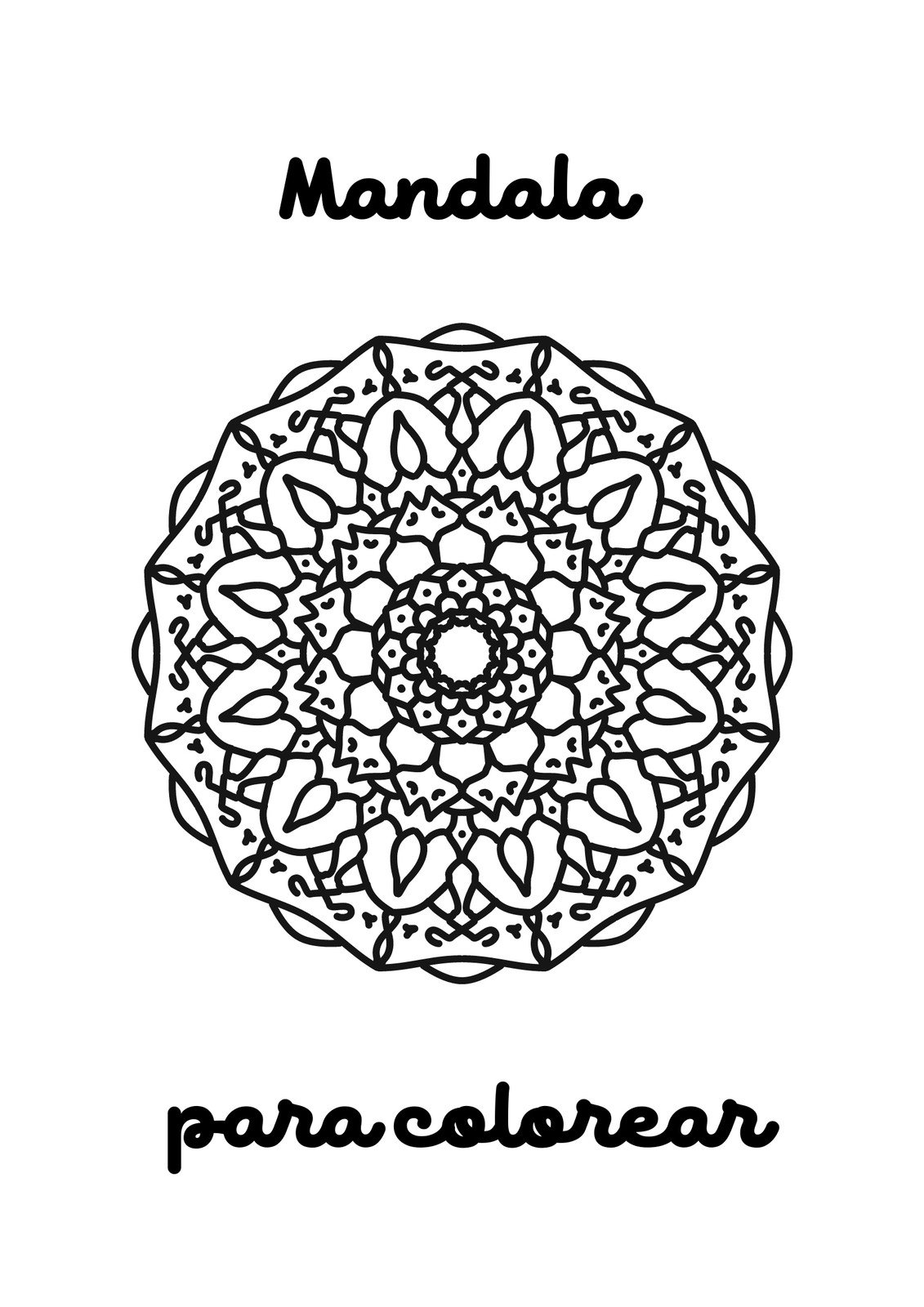 Mandala de un libro gratuito para colorear - Mandalas - Colorear para  Adultos