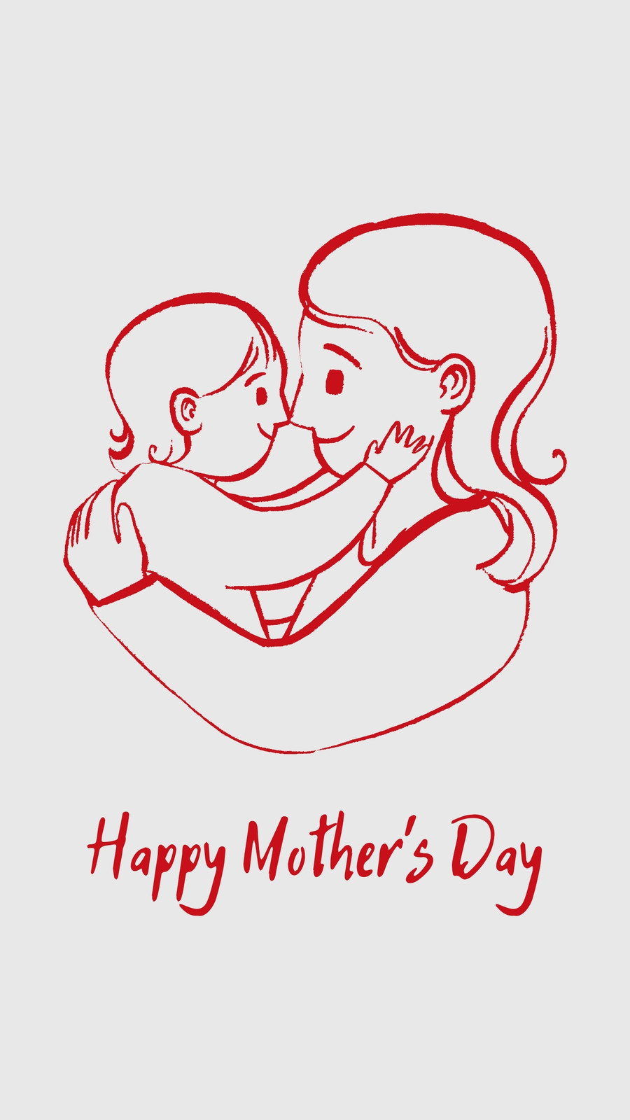 Free Vector | Happy mothers day sketch for woman and baby child love card  background