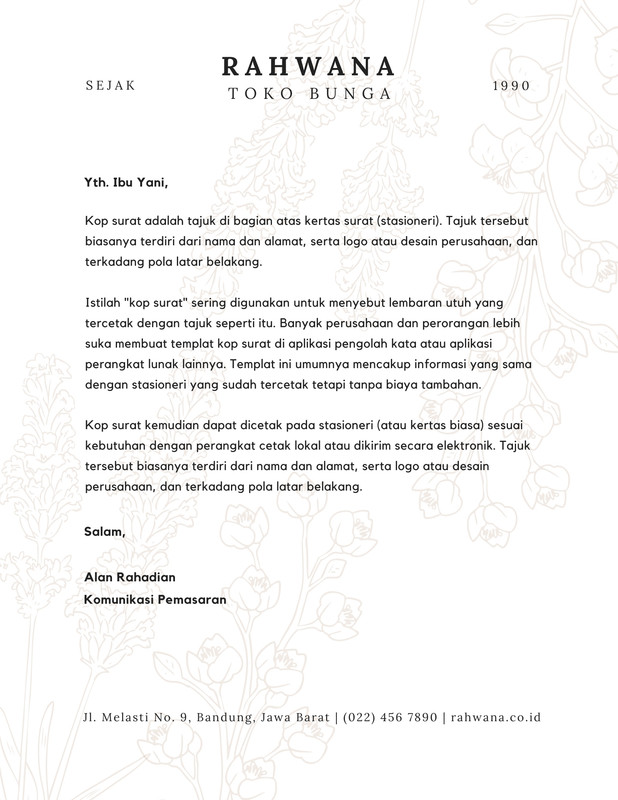 Contoh Desain Surat Keren Siap Edit, Gratis Download - Canva