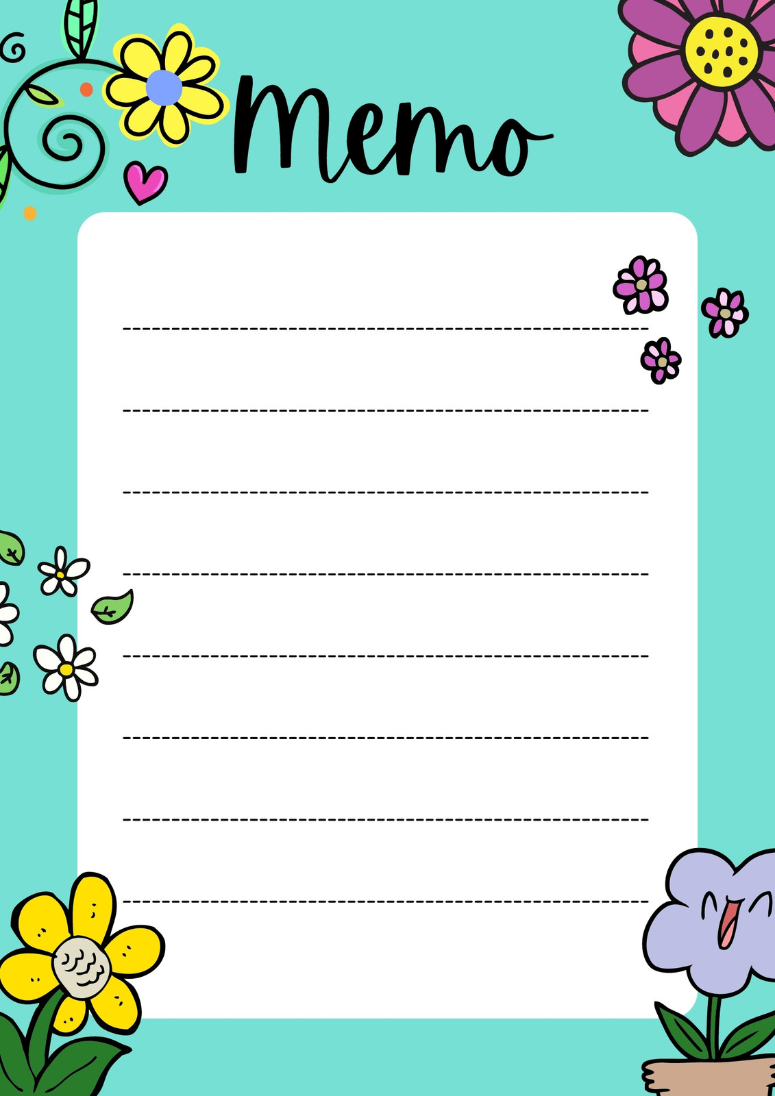 Simple A4 Memo Lined Paper - Templates by Canva