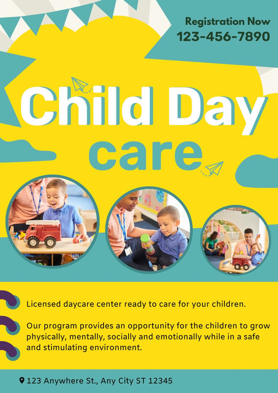 Free custom printable daycare flyer templates Canva