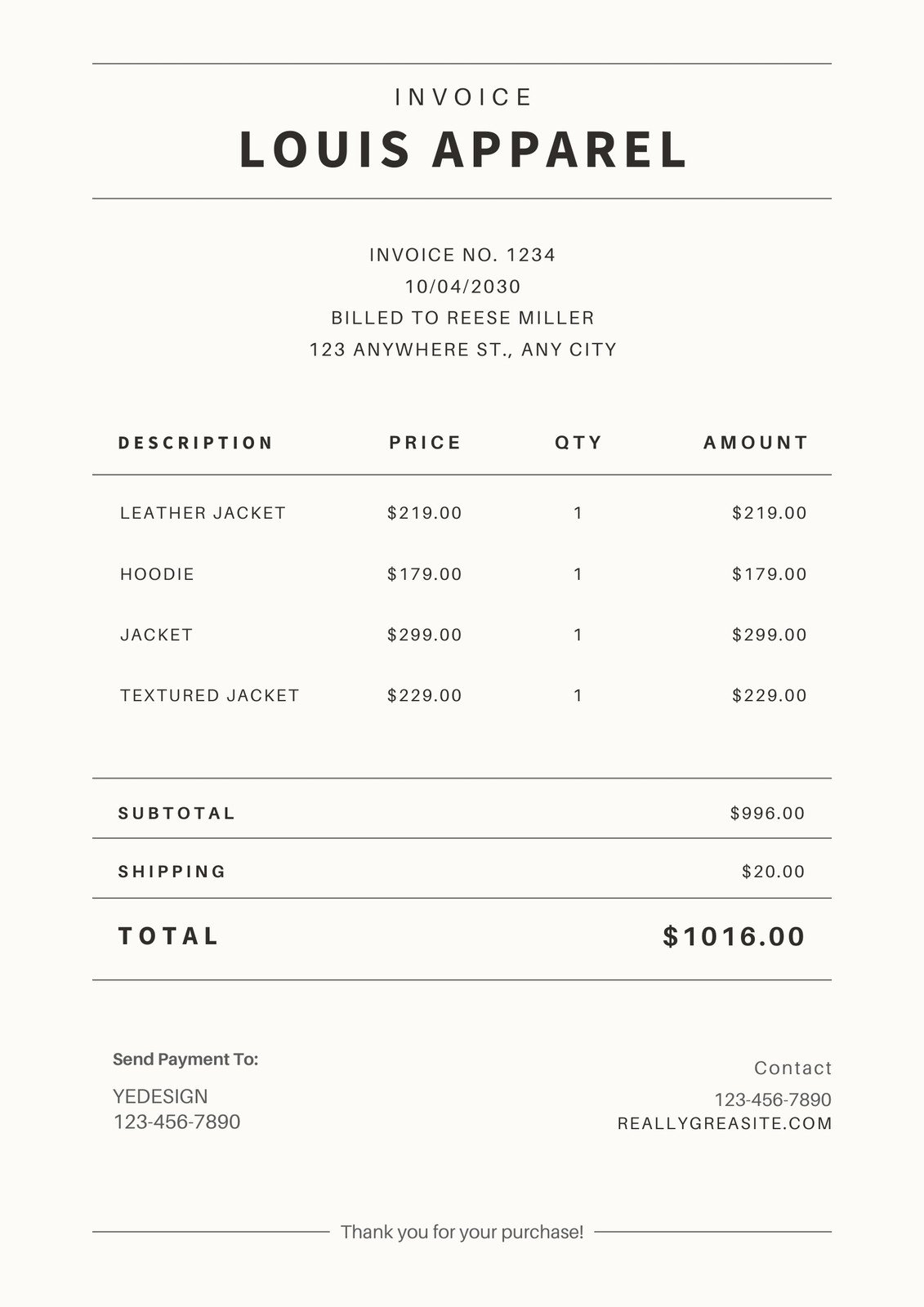 Things That Matter: Louis Vuitton receipt