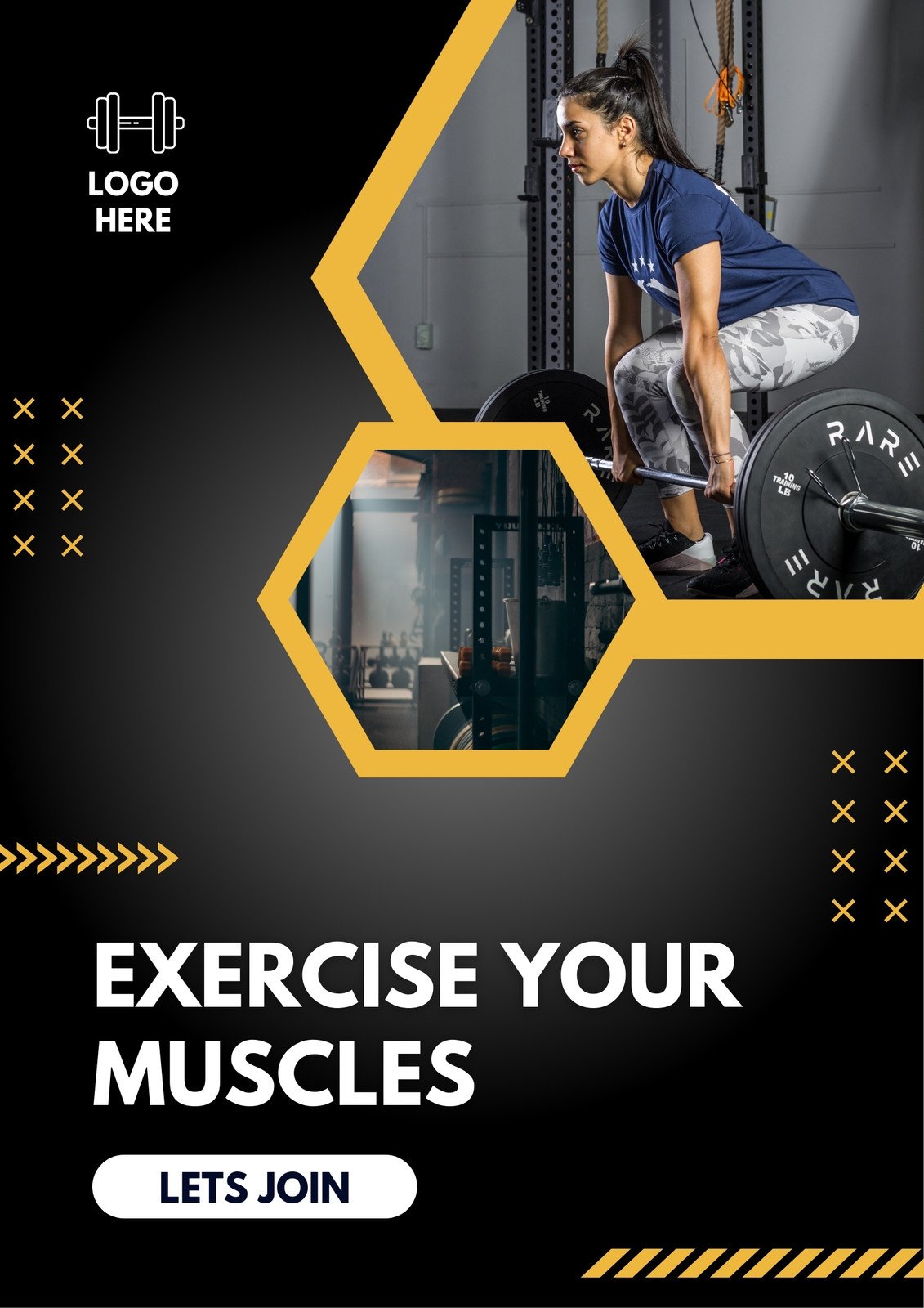 Free printable and customizable gym poster templates
