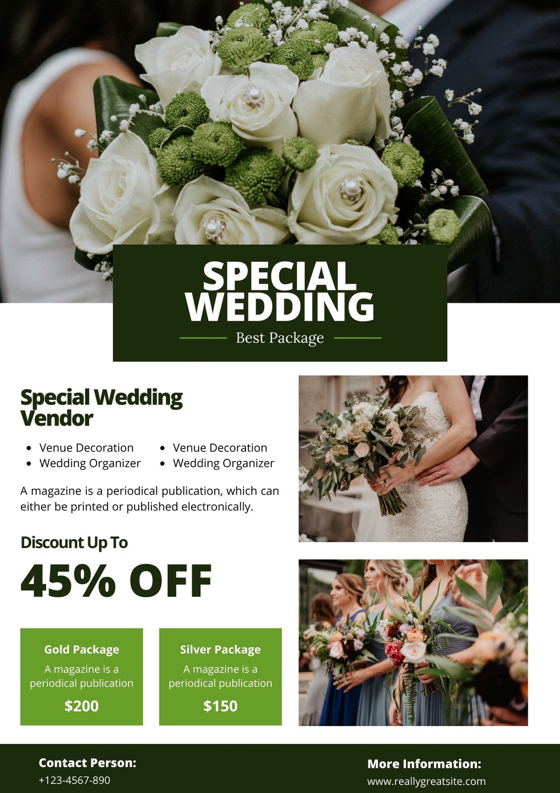 Green Modern Photography Wedding Flyer