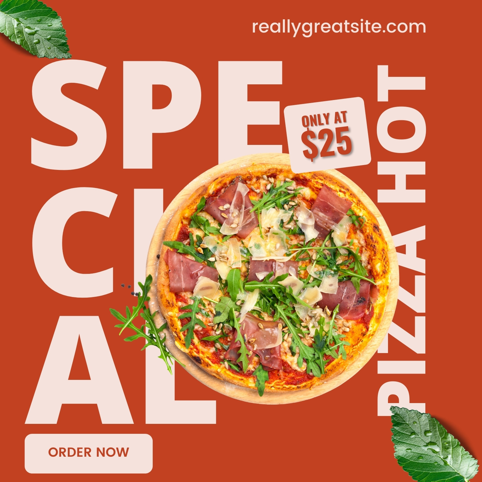 Premium Vector  Hot and fresh pizza food social media post