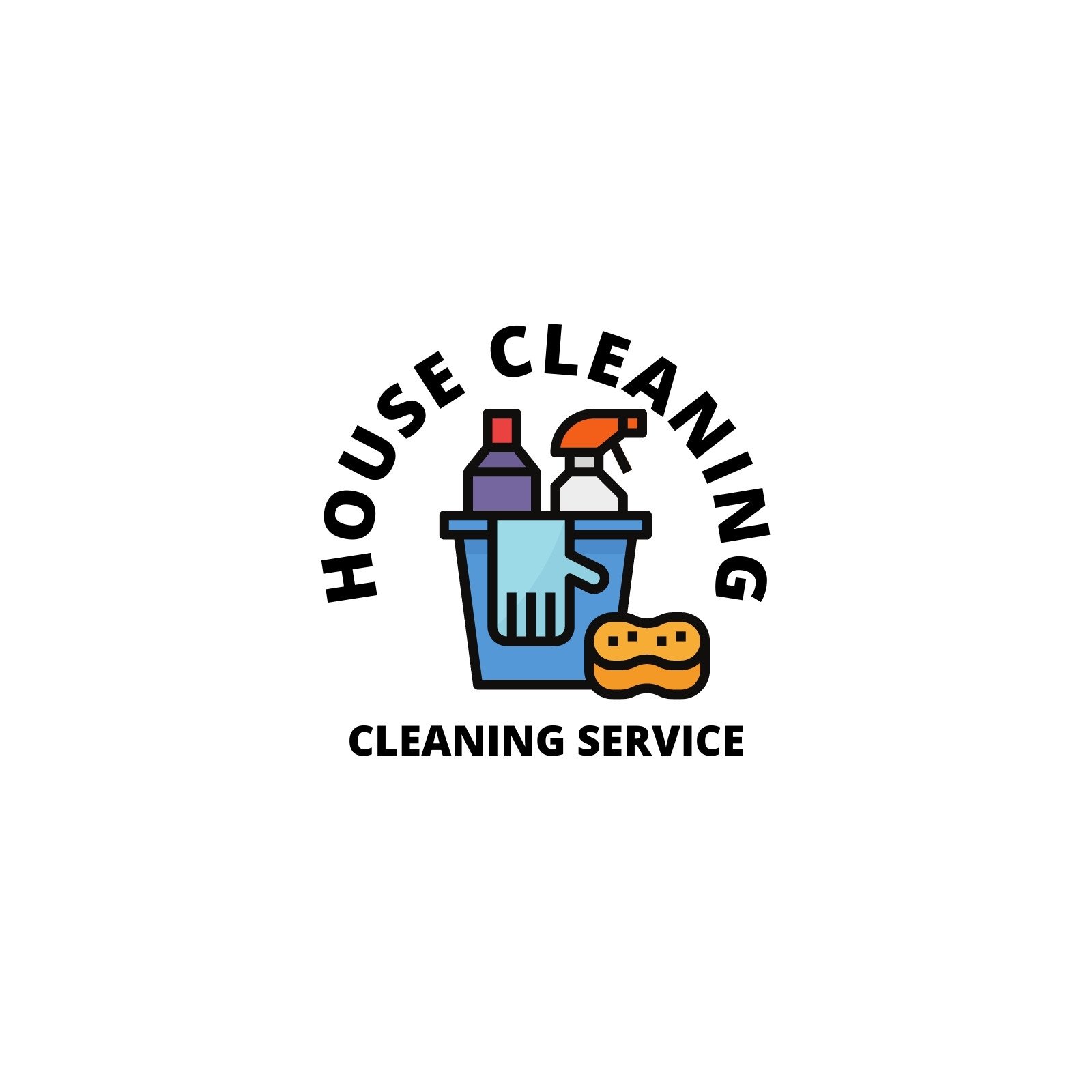unique cleaning services logo