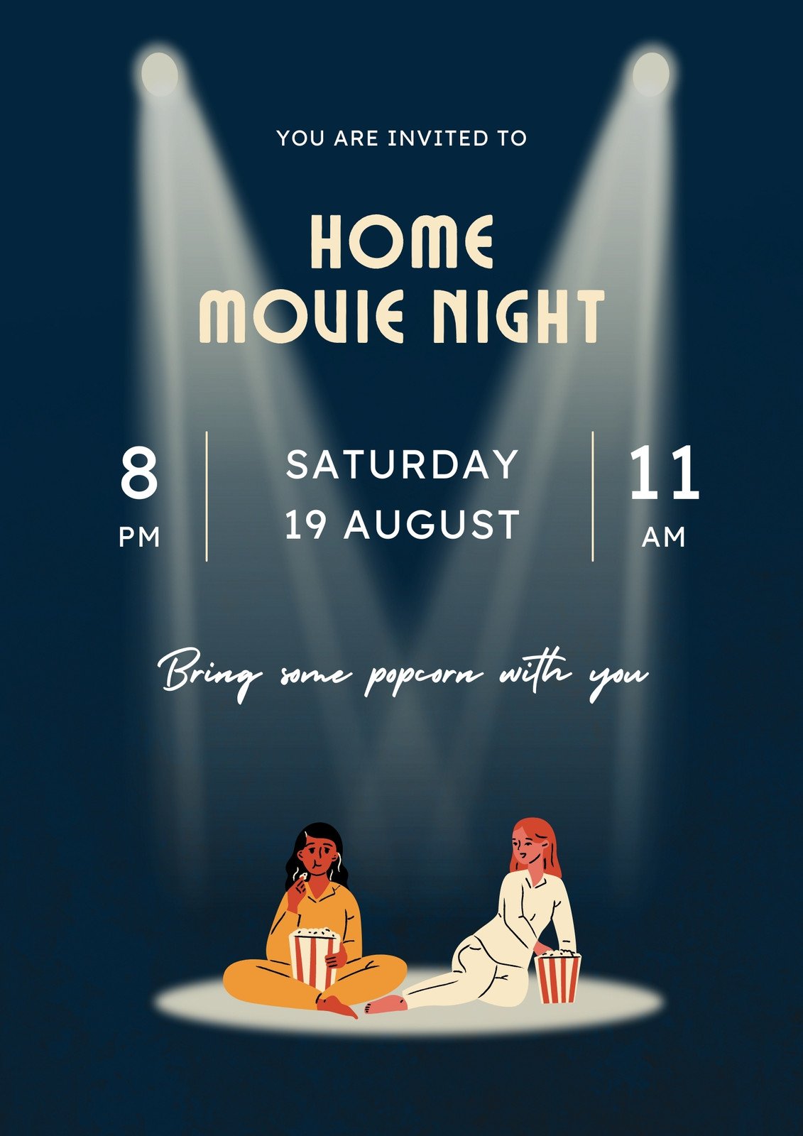 Home Movie Night Clean Dark Flyer